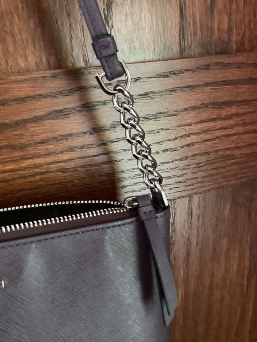 Calvin Klein Purple Cross body bag purse silver accents (preowned)